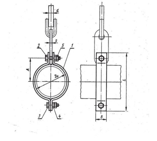 Хомуты укороченные горизонтальных трубопроводов в Бресте