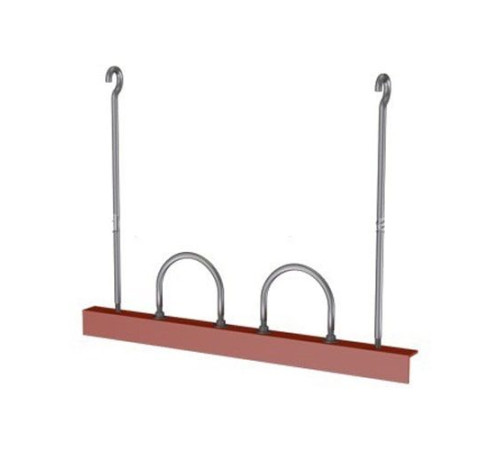 Подвески двух труб на опорном уголке в Бресте