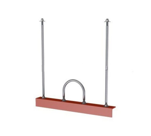 Подвески одной трубы на опорном уголке в Бресте