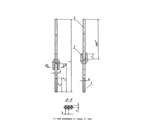 Тяги шарнирные резьбовые для подвесок трубопроводов в Бресте