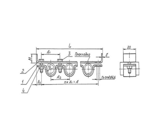 Подвески судовых трубопроводов Тип 7 в Бресте