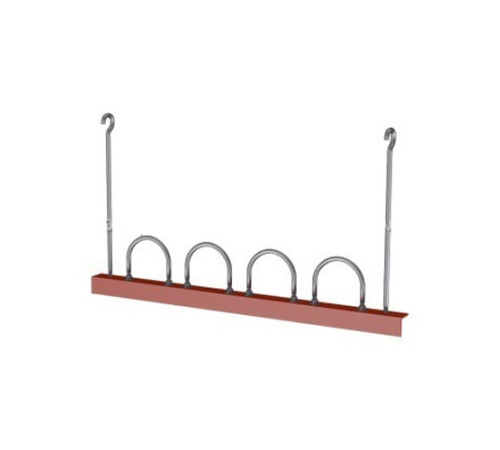 Подвески четырех труб на опорном уголке в Бресте