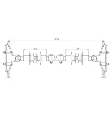 Распорки межфазные изолирующие типа РМИ на напряжение 10-35 кВ конструкция 3