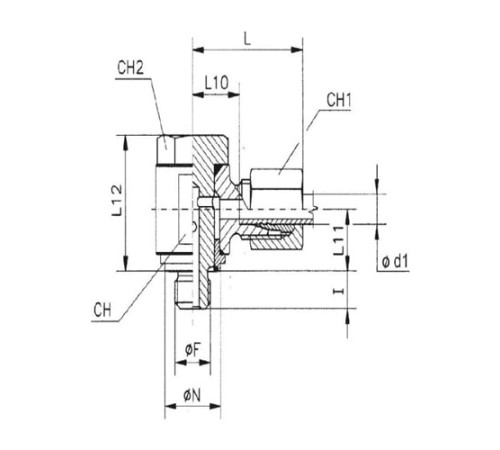 Угольники Banjo с уплотнительным кольцом TN111GG M в Бресте