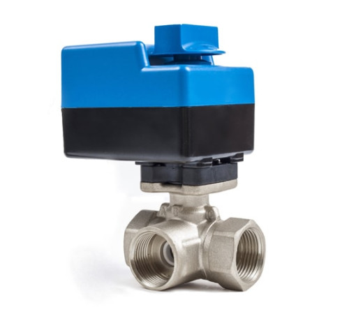 Трехходовые шаровые муфтовые краны с приводом в Бресте