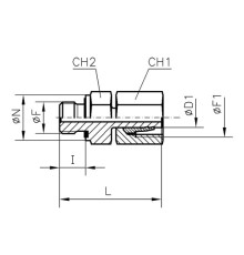 Штуцер ввертный с уплотнением (ш-г) TN126 GG-M