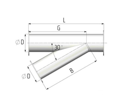 Титановые неравнопроходные косые тройники в Бресте