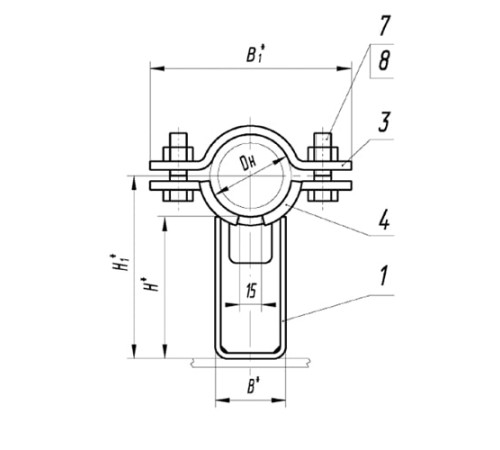 Опоры ТПР.04.01(2) для трубопроводов в Бресте
