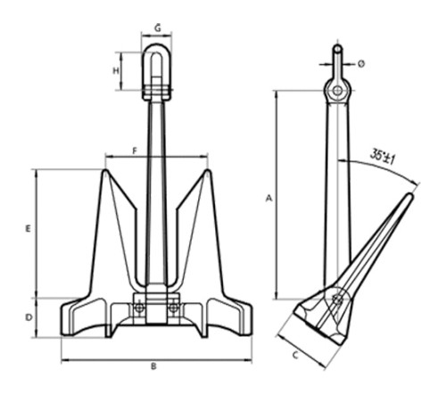 Якоря HHP для судостроения в Бресте